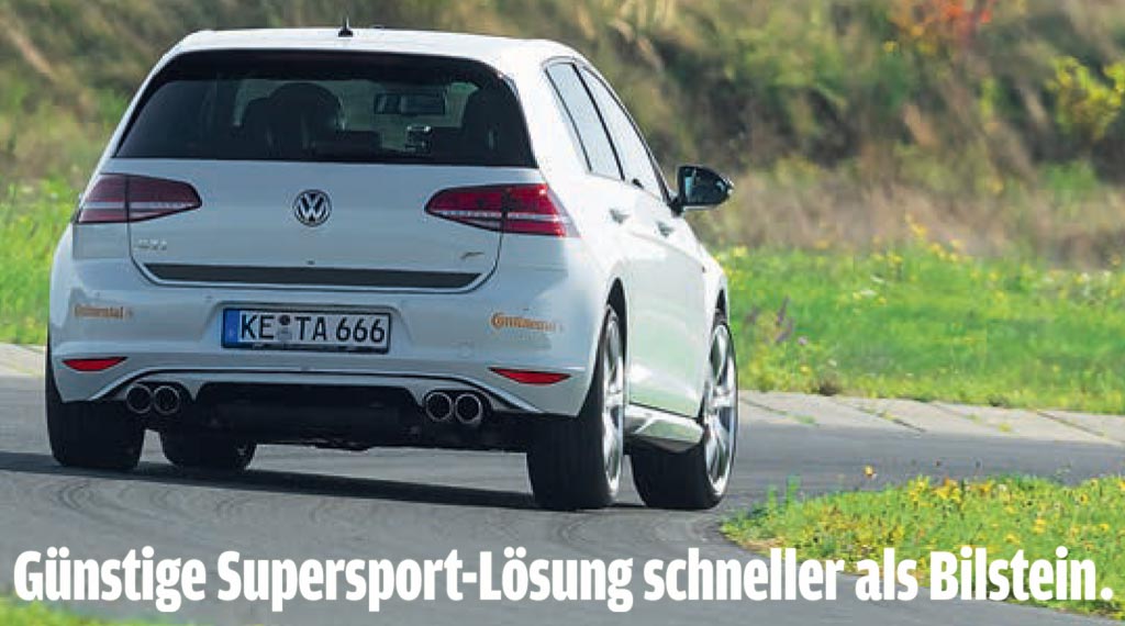 AutoBild Sportscars Fahrwerktest für VW Golf 7